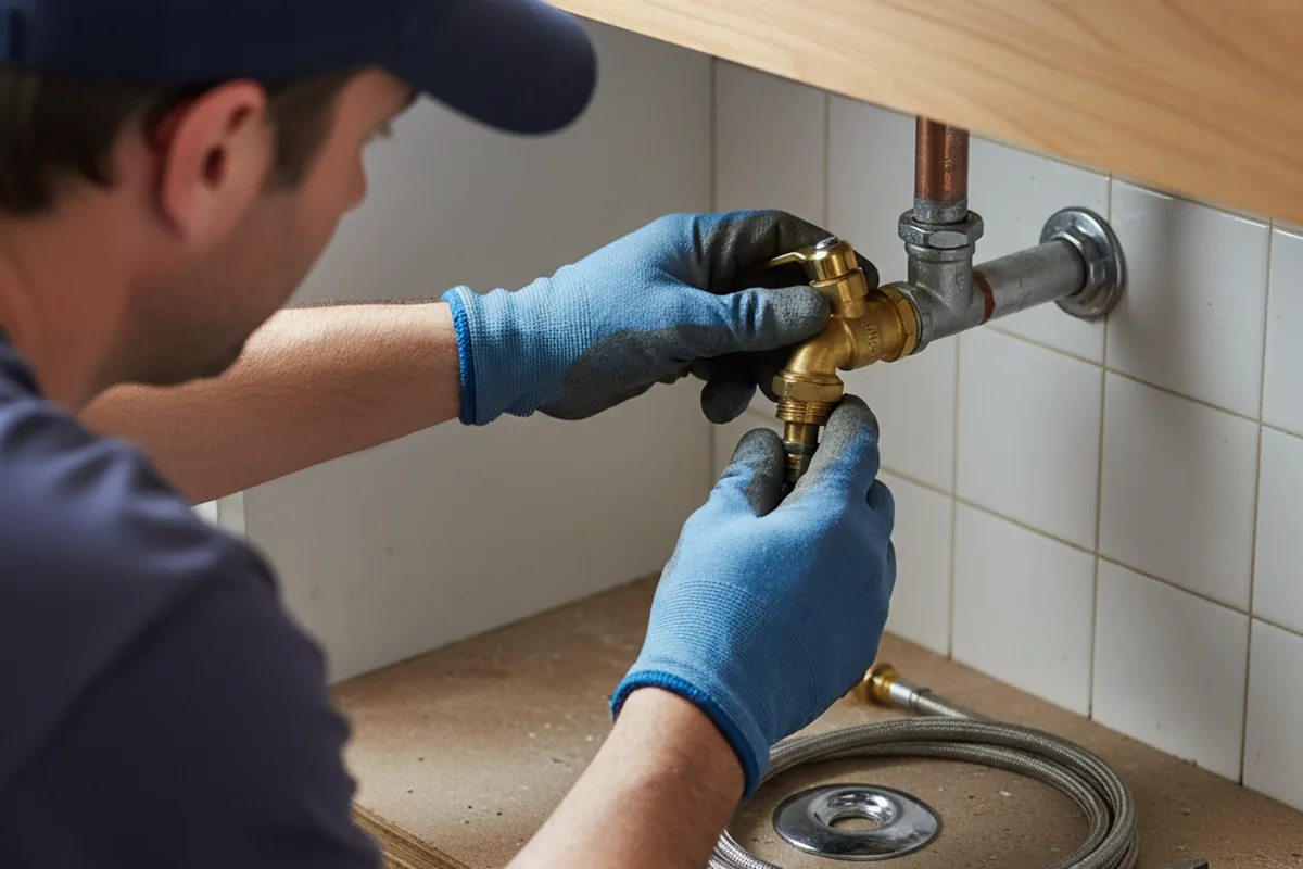 Shutoff valve and fitting work during Emergency Plumbing in Pine City